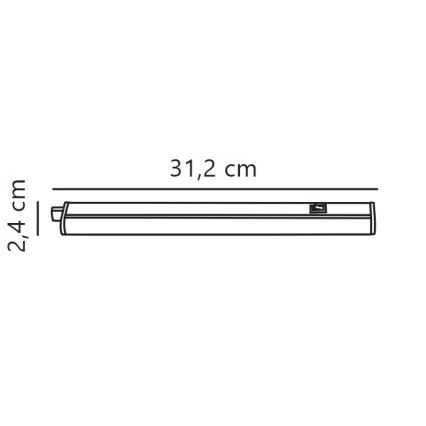 Nordlux - LED virtuvės šviestuvas, kabinamas po spintele LATONA LED/4W/230V 3000/4000K  31,2 cm