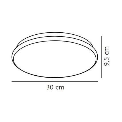 Nordlux - LED vonios kambario lubinis šviestuvas MONTONE LED/10W/230V IP44 Ø 30 cm