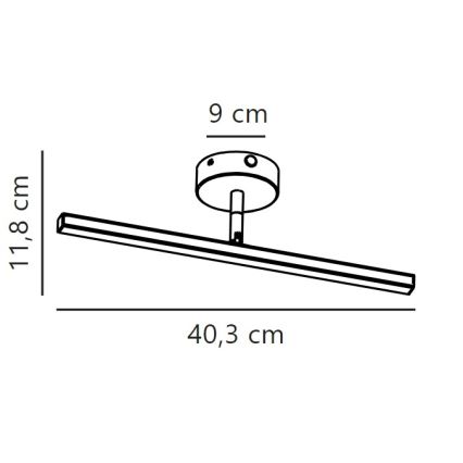 Nordlux - LED vonios veidrodžio apšvietimas IP LED/6,2W/230V IP44 40 cm matinis chromas