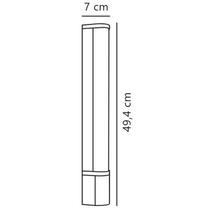 Nordlux - LED Vonios veidrodžio apšvietimas MALAIKA LED/6W/230V 3000K IP44 juoda