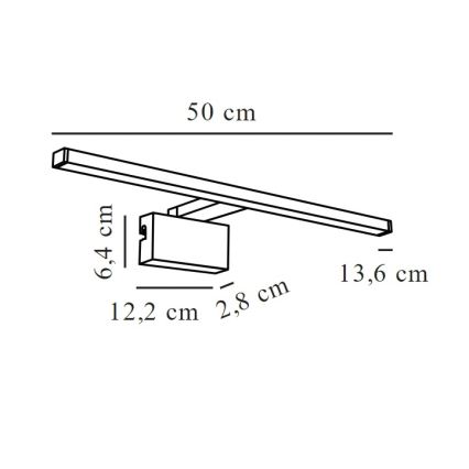 Nordlux - LED vonios veidrodžio apšvietimas MARLEE LED/8,9W/230V IP44 3000K 50 cm blizgus chromas