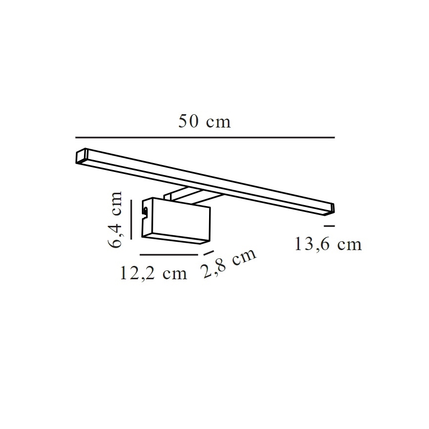 Nordlux - LED vonios veidrodžio apšvietimas MARLEE LED/8,9W/230V IP44 3000K 50 cm blizgus chromas