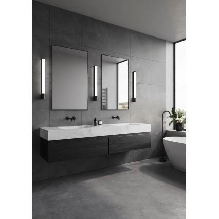 Nordlux - Vonios veidrodžio LED apšvietimas su lizdu MALAIKA LED/15W/230V IP44 68,4cm juoda