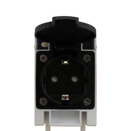 Nordlux - Vonios veidrodžio LED apšvietimas su lizdu MALAIKA LED/15W/230V IP44 68,4cm juoda