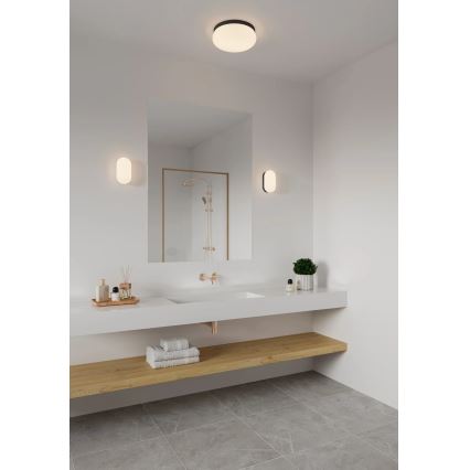 Nordlux - Lubinis vonios šviestuvas FOAM 2xE27/55W/230V IP44 juoda