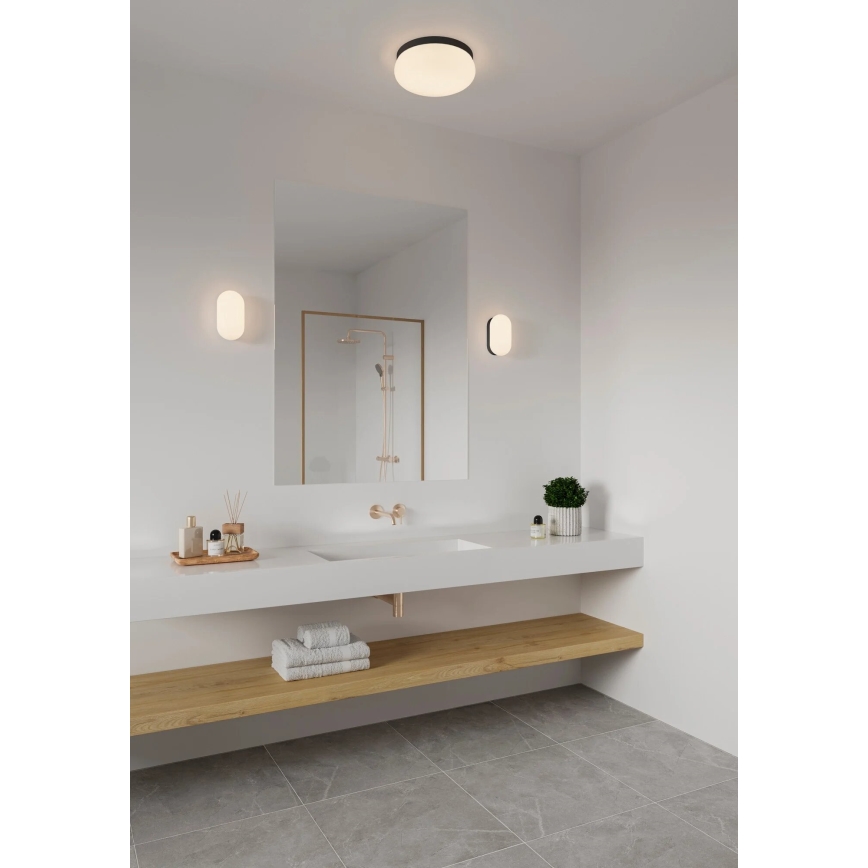 Nordlux - Lubinis vonios šviestuvas FOAM 2xE27/55W/230V IP44 juoda