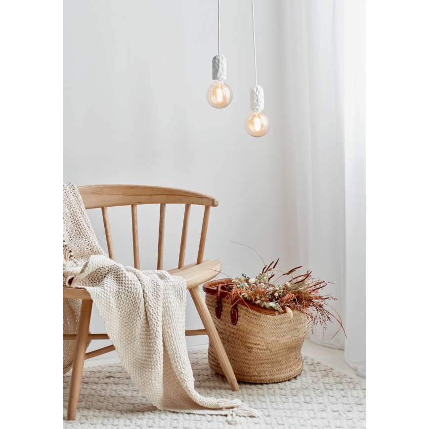 Nordlux - Maitinimo laidas HANG 1xE27/40W/230V balta