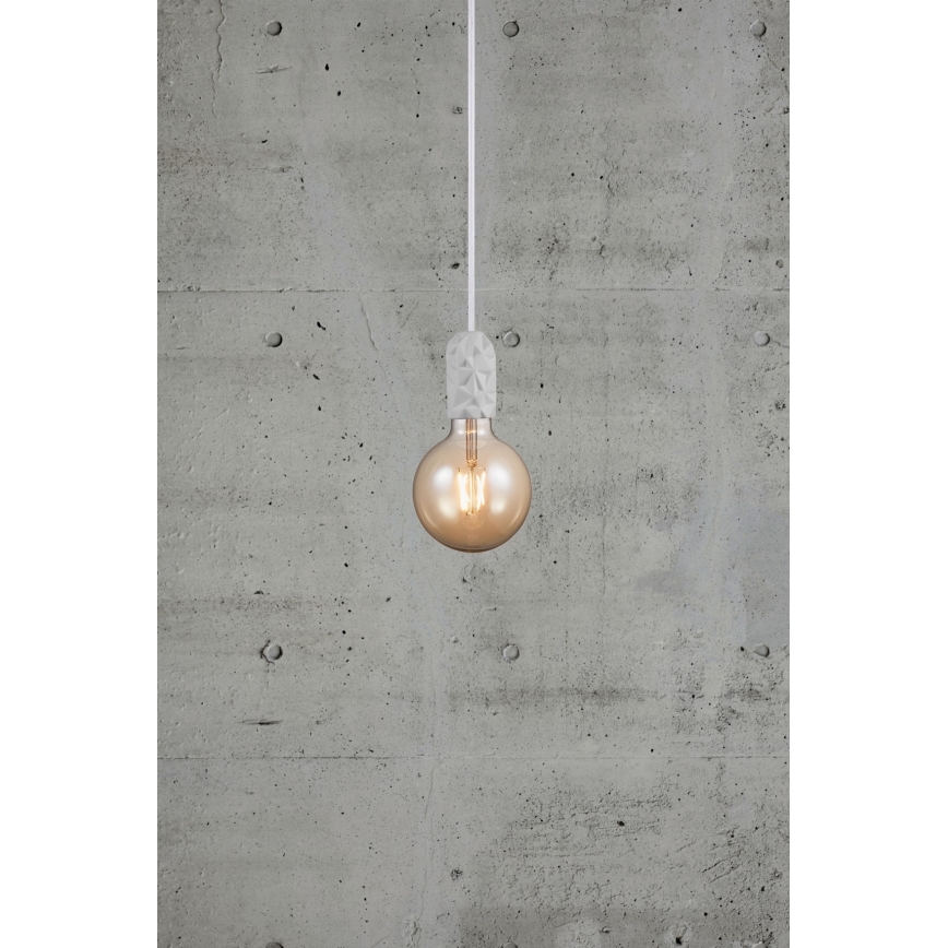 Nordlux - Maitinimo laidas HANG 1xE27/40W/230V balta