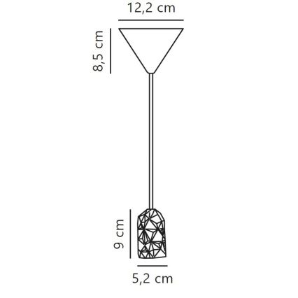 Nordlux - Maitinimo laidas HANG 1xE27/40W/230V balta