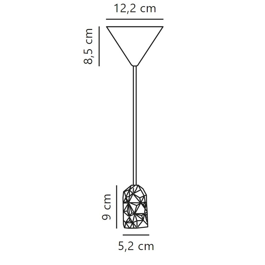 Nordlux - Maitinimo laidas HANG 1xE27/40W/230V balta
