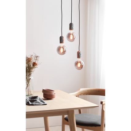 Nordlux - Maitinimo laidas HANG 1xE27/40W/230V pilka/juoda