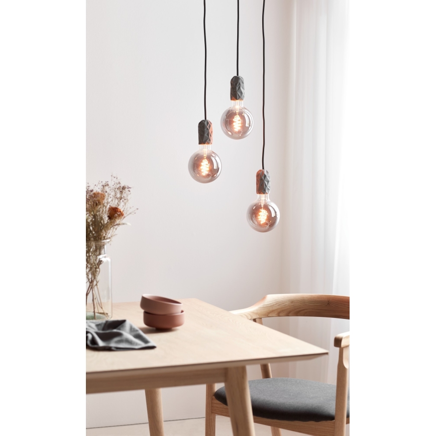 Nordlux - Maitinimo laidas HANG 1xE27/40W/230V pilka/juoda