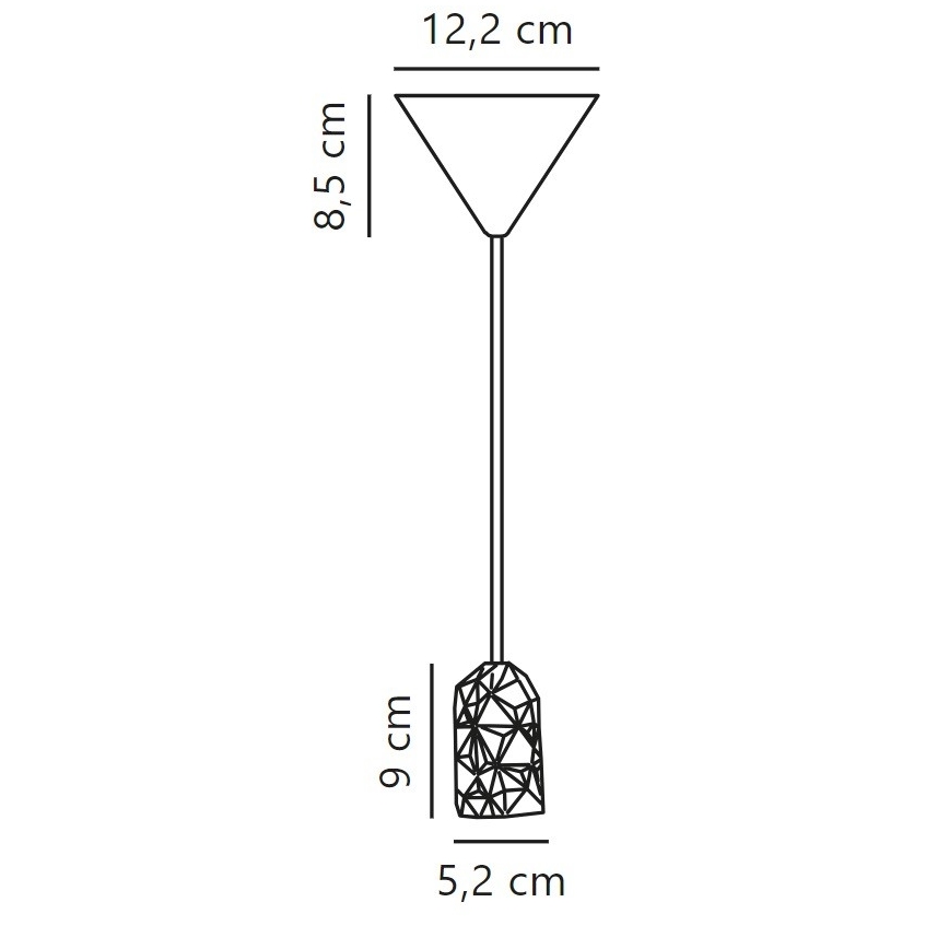 Nordlux - Maitinimo laidas HANG 1xE27/40W/230V pilka/juoda