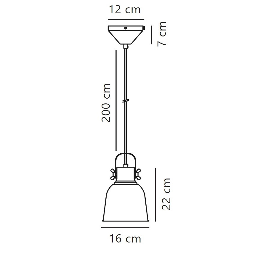 Nordlux - Pakabinamas sietynas ADRIAN 1xE27/25W/230V diametras 16 cm pilka
