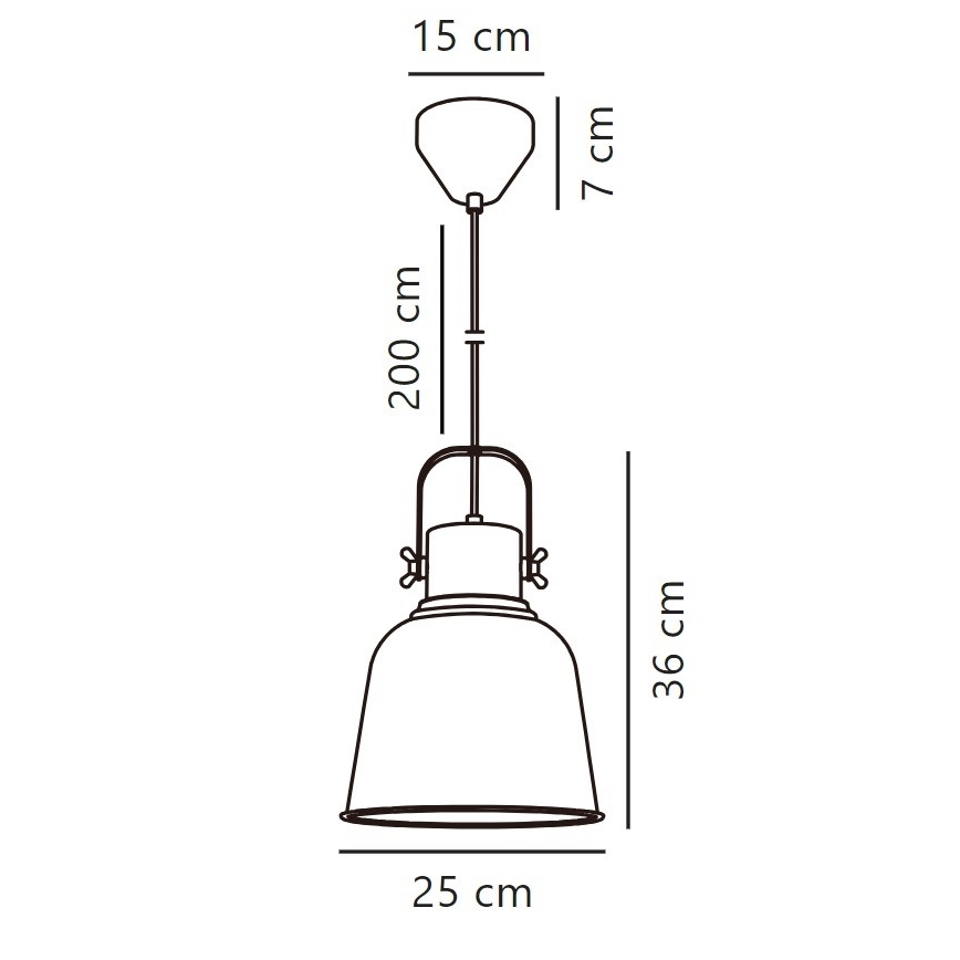 Nordlux - Pakabinamas sietynas ADRIAN 1xE27/25W/230V diametras 25 cm pilka