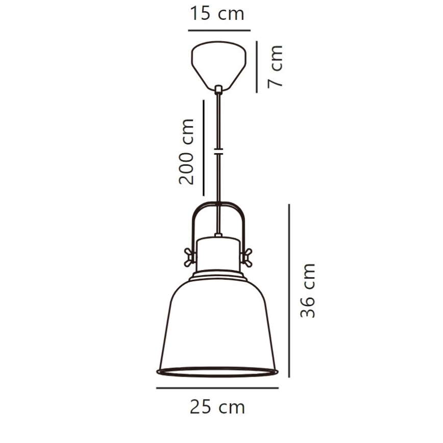 Nordlux - Pakabinamas sietynas ADRIAN 1xE27/40W/230V diametras 25 cm antracitas