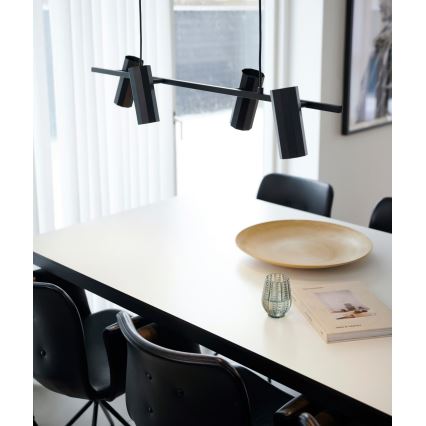 Nordlux - Pakabinamas sietynas ALANIS 4xGU10/15W/230V juoda