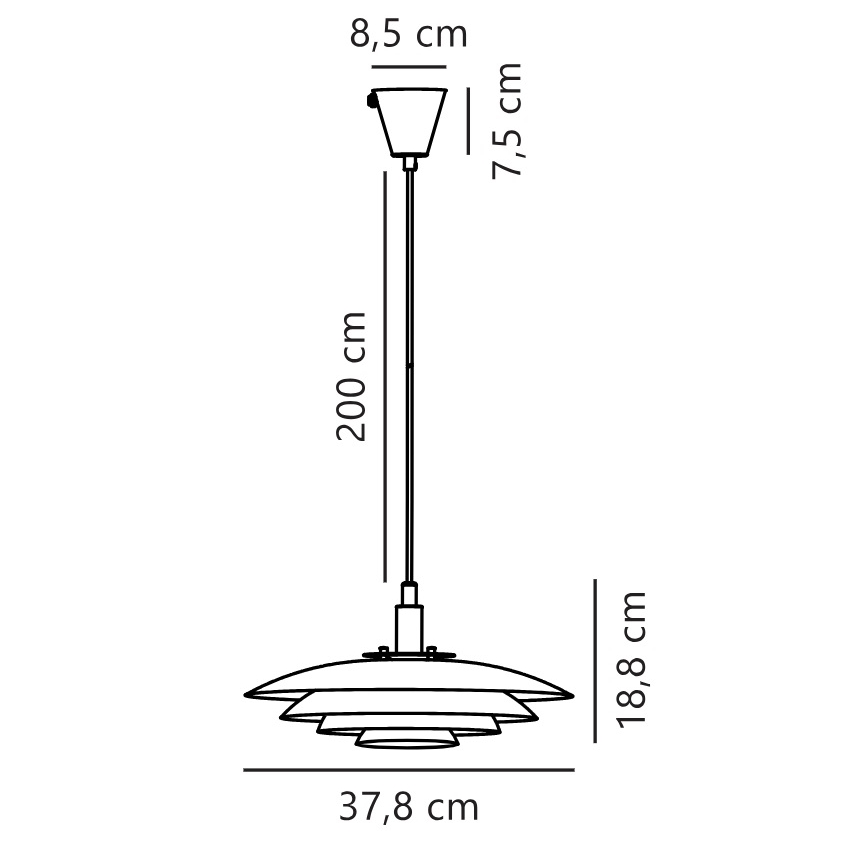 Nordlux - Pakabinamas sietynas BRETAGNE 1xG9/25W/230V antracitas