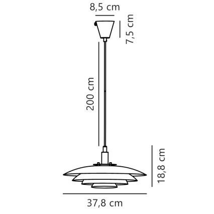 Nordlux - Pakabinamas sietynas BRETAGNE 1xG9/25W/230V balta