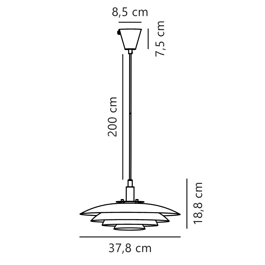 Nordlux - Pakabinamas sietynas BRETAGNE 1xG9/25W/230V balta