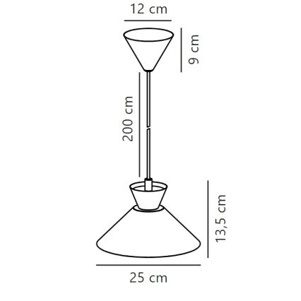 Nordlux - Pakabinamas sietynas DIAL 1xE27/40W/230V diametras 25 cm pilka