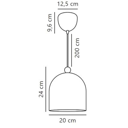 Nordlux - Pakabinamas sietynas GASTON 1xE27/40W/230V rausva/balta