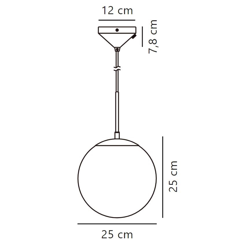 Nordlux - Pakabinamas sietynas GRANT 1xE27/25W/230V diametras 25 cm