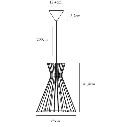 Nordlux - Pakabinamas sietynas GROA 1xE27/60W/230V