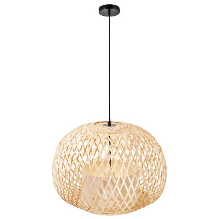 Nordlux - Pakabinamas sietynas HISOKA 1xE27/40W/230V juoda/bambukas