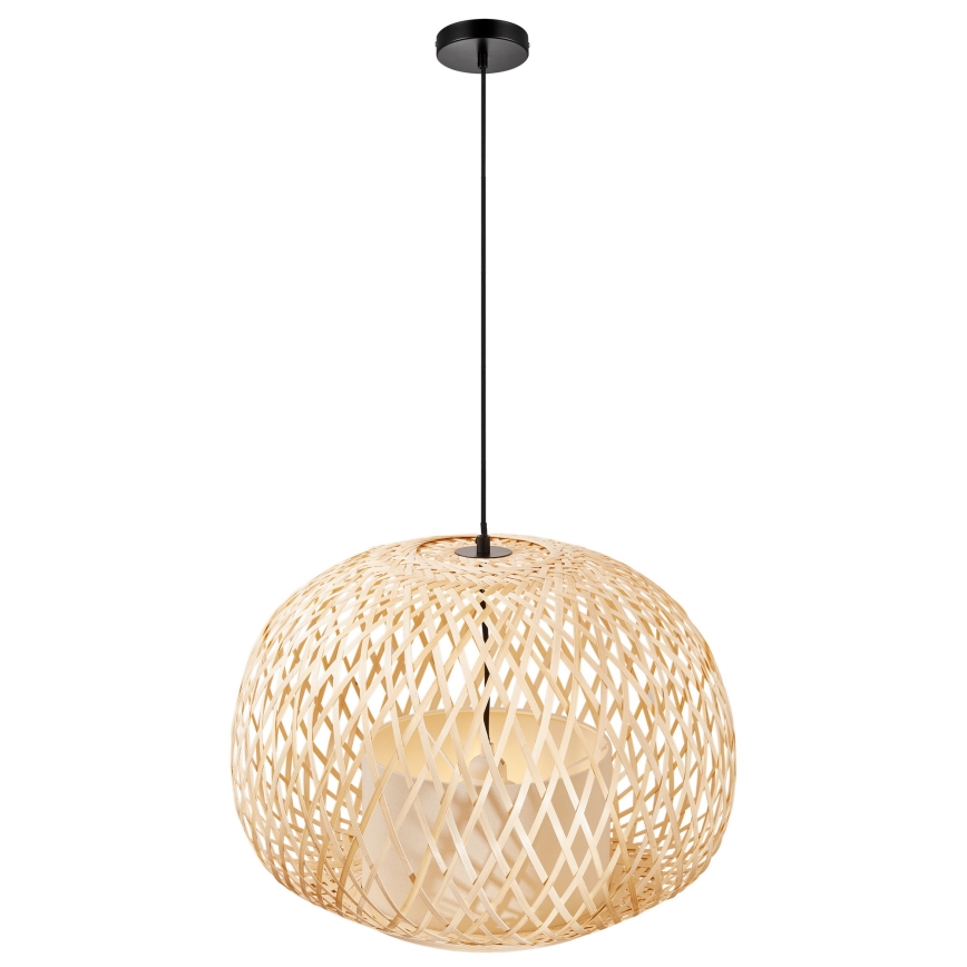 Nordlux - Pakabinamas sietynas HISOKA 1xE27/40W/230V juoda/bambukas