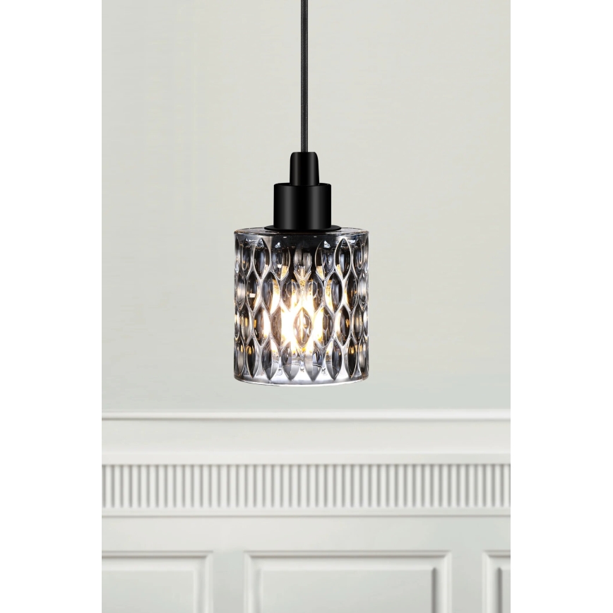 Nordlux - Pakabinamas sietynas HOLLYWOOD 1xE27/60W/230V dūminis