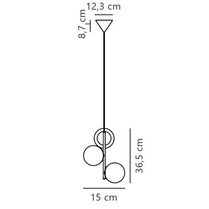Nordlux - Pakabinamas sietynas LILLY 3xE14/40W/230V auksas