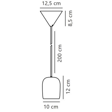 Nordlux - Pakabinamas sietynas NOTTI 1xE27/25W/230V oranžinė