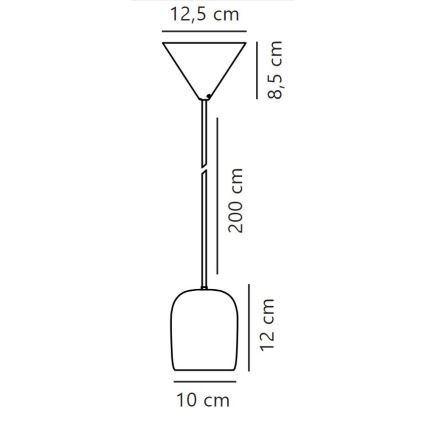 Nordlux - Pakabinamas sietynas NOTTI 1xE27/25W/230V pilka