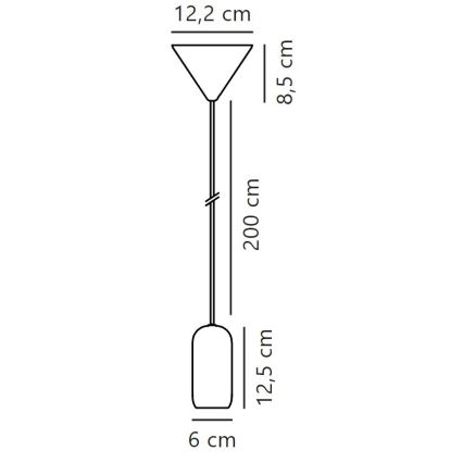 Nordlux - Pakabinamas sietynas NOTTI 1xE27/40W/230V juoda