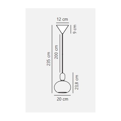 Nordlux - Pakabinamas sietynas NOTTI 1xE27/40W/230V pilka