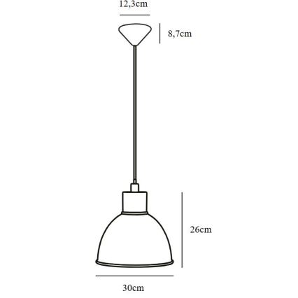 Nordlux - Pakabinamas sietynas POP 1xE27/60W/230V juoda