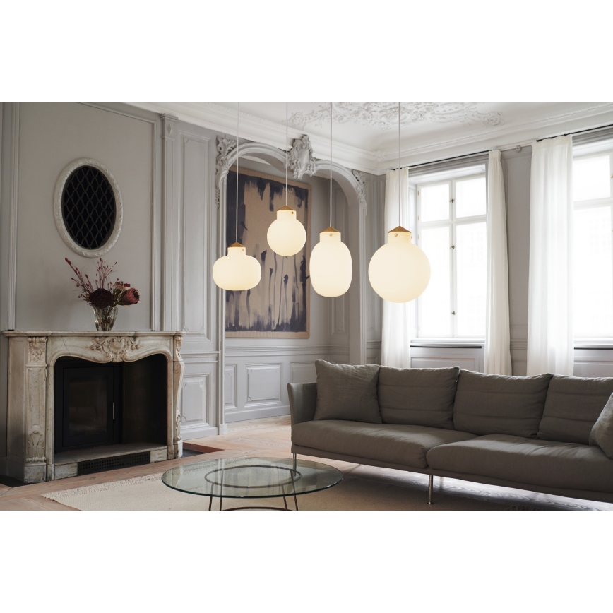 Nordlux - Pakabinamas sietynas RAITO 1xE27/25W/230V žalvaris/balta
