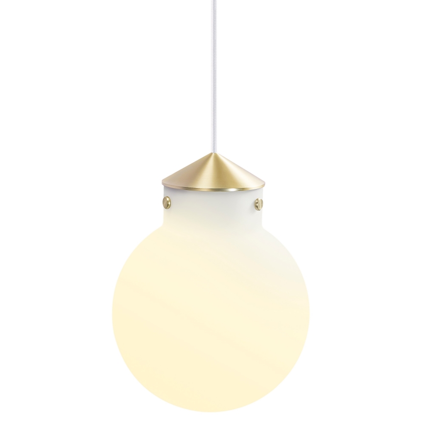 Nordlux - Pakabinamas sietynas RAITO 1xE27/25W/230V žalvaris/balta