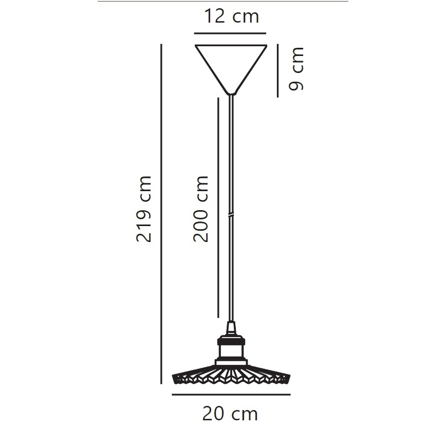Nordlux - Pakabinamas sietynas TORINA 1xE27/40W/230V diametras 20 cm
