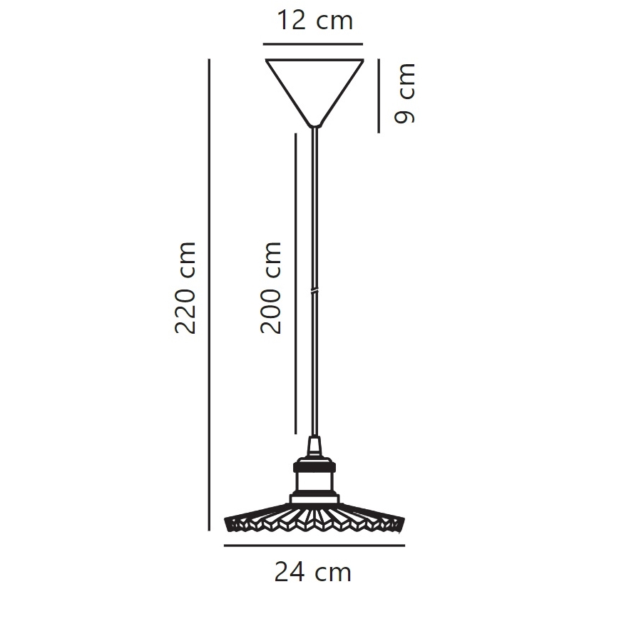 Nordlux - Pakabinamas sietynas TORINA 1xE27/40W/230V diametras 24 cm