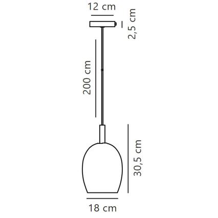 Nordlux - Pakabinamas sietynas UMA 1xE27/40W/230V