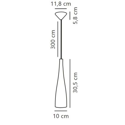 Nordlux - Pakabinamas šviestuvas ant laido EMBLA 1xE27/40W/230V dūminė/juoda