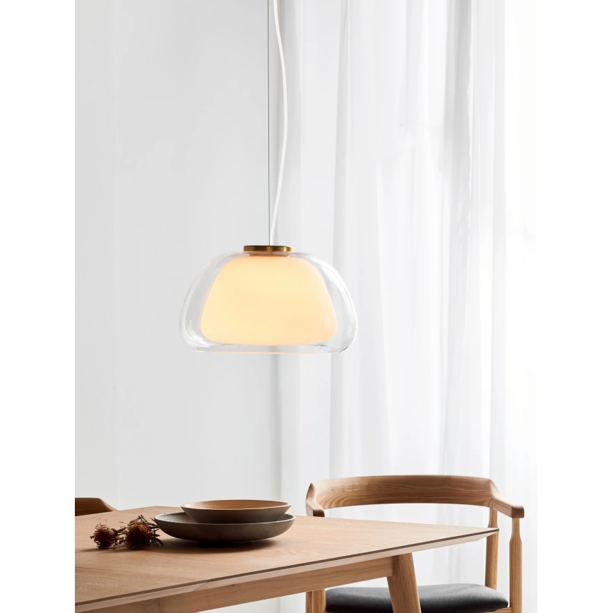 Nordlux - Pakabinamas šviestuvas ant laido JELLY 1xE27/40W/230V balta/skaidri