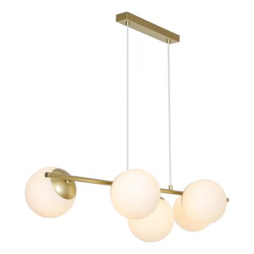 Nordlux - Pakabinamas šviestuvas ant laido LILLY 5xE14/10W/230V žalvaris