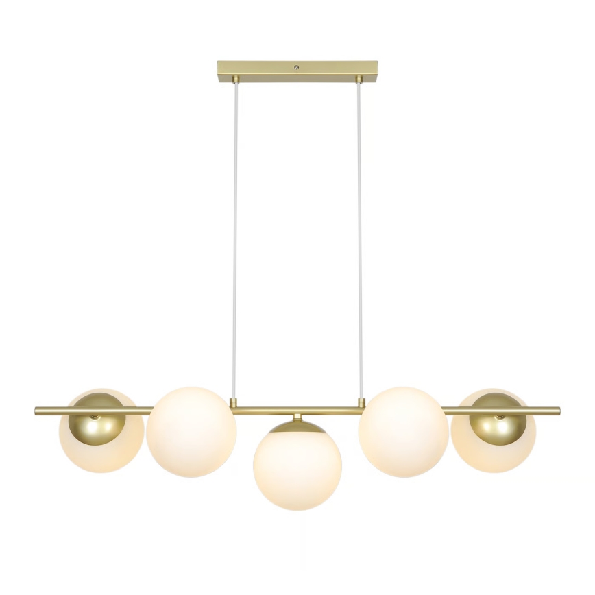 Nordlux - Pakabinamas šviestuvas ant laido LILLY 5xE14/10W/230V žalvaris