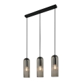 Nordlux - Pakabinamas šviestuvas ant laido MIELLA 3xE27/25W/230V juoda/dūminė