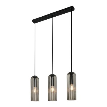 Nordlux - Pakabinamas šviestuvas ant laido MIELLA 3xE27/25W/230V juoda/dūminė