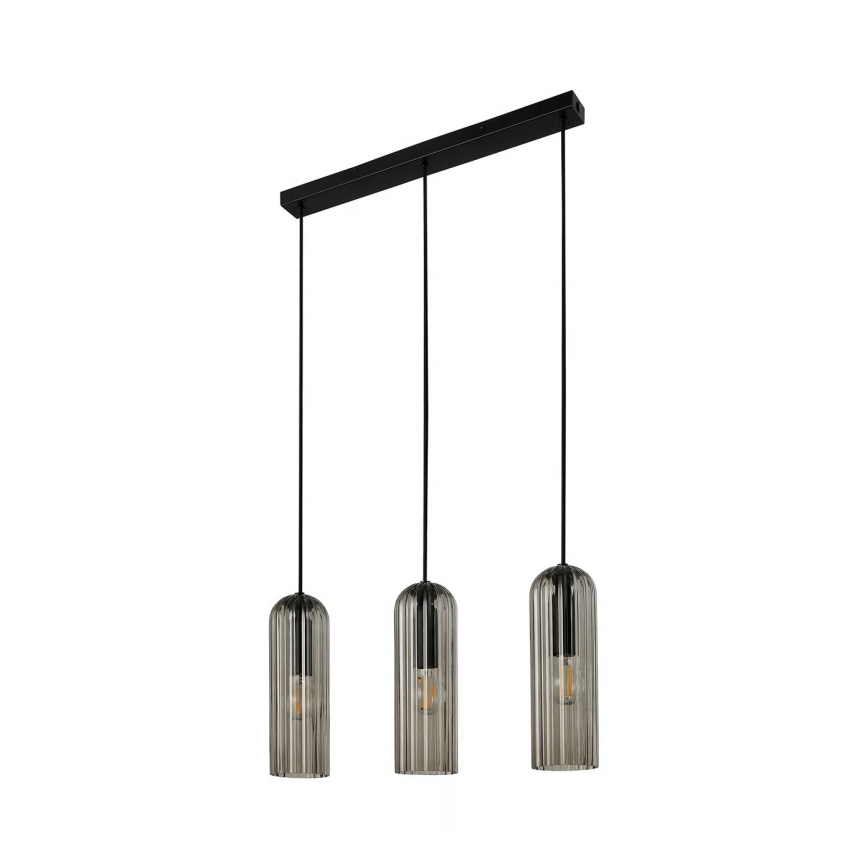Nordlux - Pakabinamas šviestuvas ant laido MIELLA 3xE27/25W/230V juoda/dūminė
