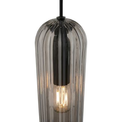Nordlux - Pakabinamas šviestuvas ant laido MIELLA 3xE27/25W/230V juoda/dūminė